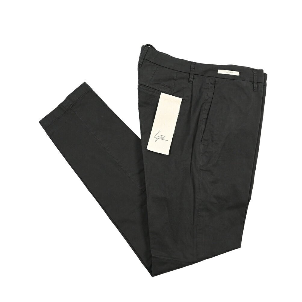 YCHAI “PANATELA” ストレッチコットン ノータックチノパンツ / SKINNY FIT ブラック(NERO) 31 | GUARDAROBA MILANO OFFICIAL STORE