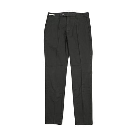 YCHAI “PANATELA” ストレッチコットン ノータックチノパンツ / SKINNY FIT ブラック(NERO) 31 | GUARDAROBA MILANO OFFICIAL STORE