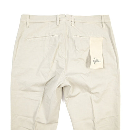 YCHAI “PANATELA” リネン混コットン ノータックストレッチパンツ / SKINNY FIT ライトグレー(STUCCO) 29 | GUARDAROBA MILANO OFFICIAL STORE
