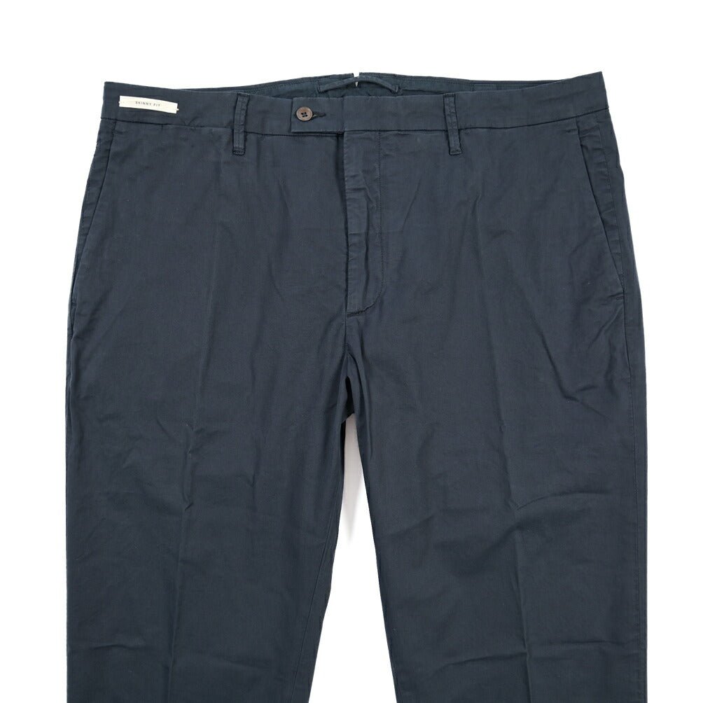 YCHAI “PANATELA” ストレッチコットン ノータックチノパンツ / SKINNY FIT ネイビー(BLU) 30 | GUARDAROBA MILANO OFFICIAL STORE