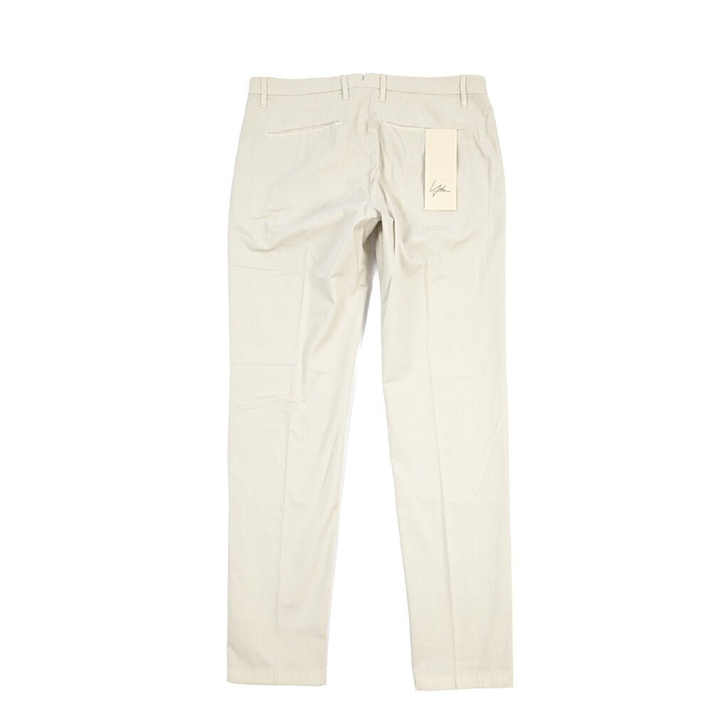 YCHAI “PANATELA” ストレッチコットン ノータックチノパンツ / SKINNY FIT ライトグレー(STUCCO) 29 | GUARDAROBA MILANO OFFICIAL STORE