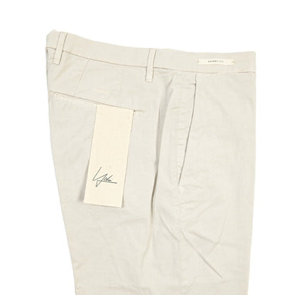 YCHAI “PANATELA” ストレッチコットン ノータックチノパンツ / SKINNY FIT ライトグレー(STUCCO) 29 | GUARDAROBA MILANO OFFICIAL STORE