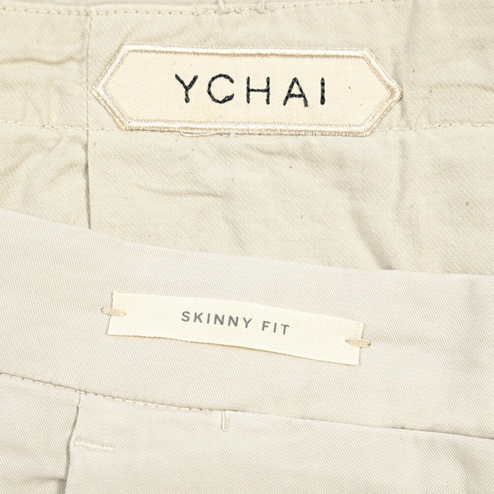 YCHAI “PANATELA” ストレッチコットン ノータックチノパンツ / SKINNY FIT ライトグレー(STUCCO) 29 | GUARDAROBA MILANO OFFICIAL STORE