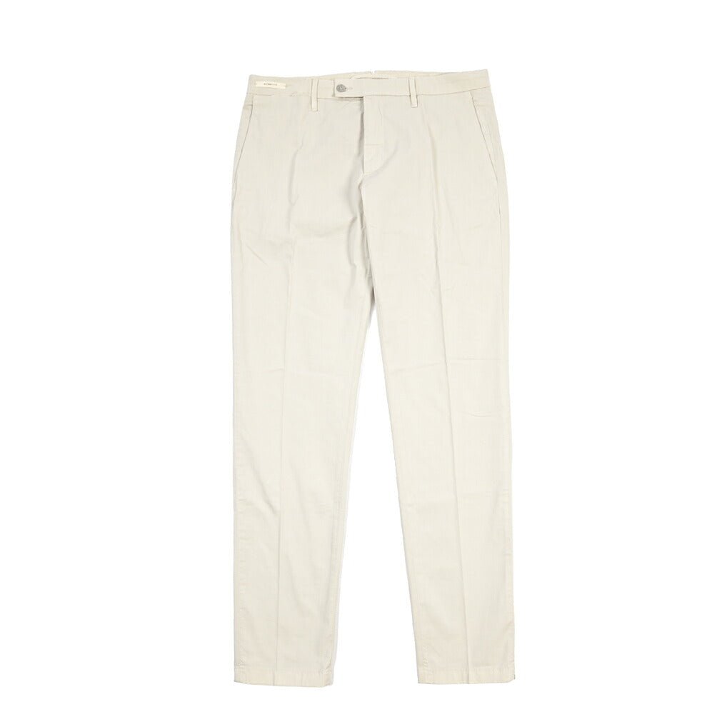 YCHAI “PANATELA” ストレッチコットン ノータックチノパンツ / SKINNY FIT ライトグレー(STUCCO) 29 | GUARDAROBA MILANO OFFICIAL STORE