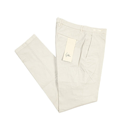 YCHAI “PANATELA” ストレッチコットン ノータックチノパンツ / SKINNY FIT ライトグレー(STUCCO) 29 | GUARDAROBA MILANO OFFICIAL STORE