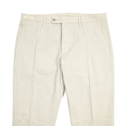 YCHAI “PANATELA” ストレッチコットン ノータックチノパンツ / SKINNY FIT ライトグレー(STUCCO) 29 | GUARDAROBA MILANO OFFICIAL STORE