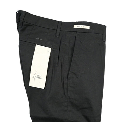 YCHAI “PANATELA” ストレッチコットン ノータックチノパンツ / SKINNY FIT ブラック(NERO) 31 | GUARDAROBA MILANO OFFICIAL STORE