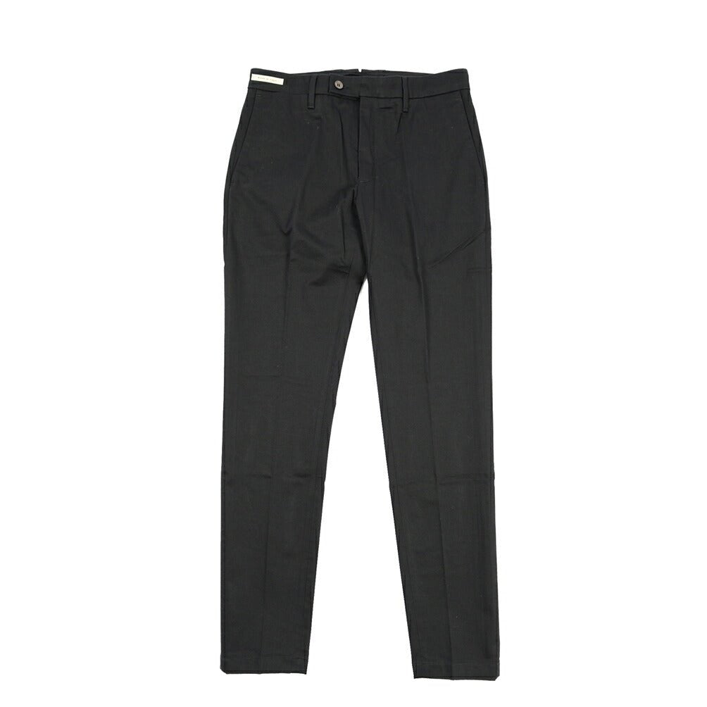 YCHAI “PANATELA” ストレッチコットン ノータックチノパンツ / SKINNY FIT ブラック(NERO) 31 | GUARDAROBA MILANO OFFICIAL STORE