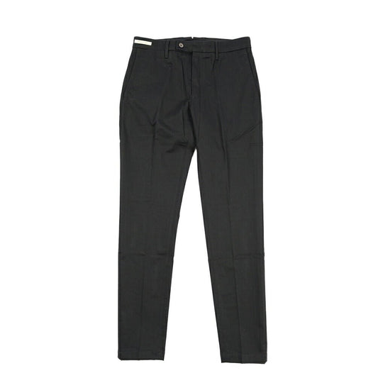 YCHAI “PANATELA” ストレッチコットン ノータックチノパンツ / SKINNY FIT ブラック(NERO) 31 | GUARDAROBA MILANO OFFICIAL STORE