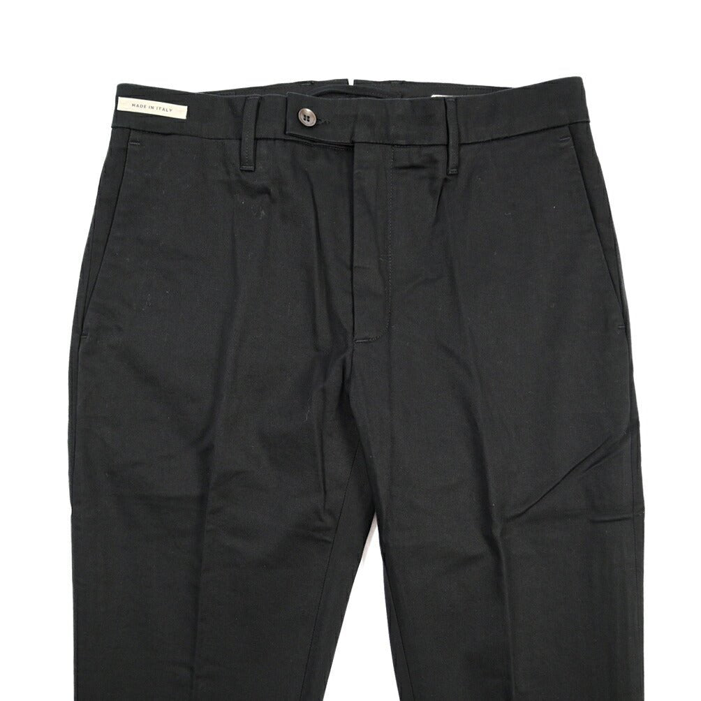 YCHAI “PANATELA” ストレッチコットン ノータックチノパンツ / SKINNY FIT ブラック(NERO) 31 | GUARDAROBA MILANO OFFICIAL STORE
