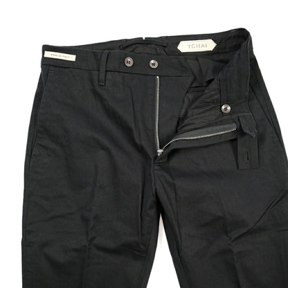YCHAI “PANATELA” ストレッチコットン ノータックチノパンツ / SKINNY FIT ブラック(NERO) 31 | GUARDAROBA MILANO OFFICIAL STORE