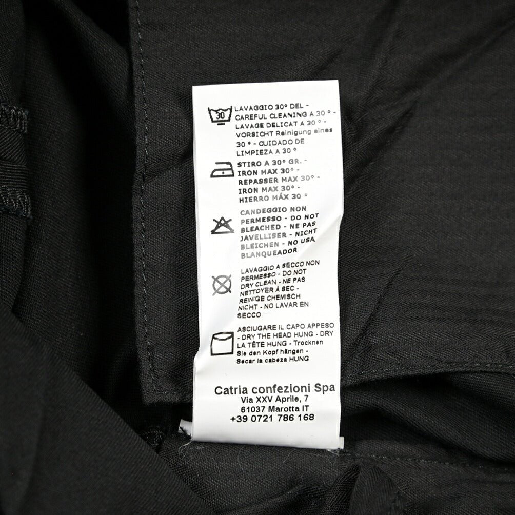 YCHAI “PANATELA” ストレッチコットン ノータックチノパンツ / SKINNY FIT ブラック(NERO) 31 | GUARDAROBA MILANO OFFICIAL STORE