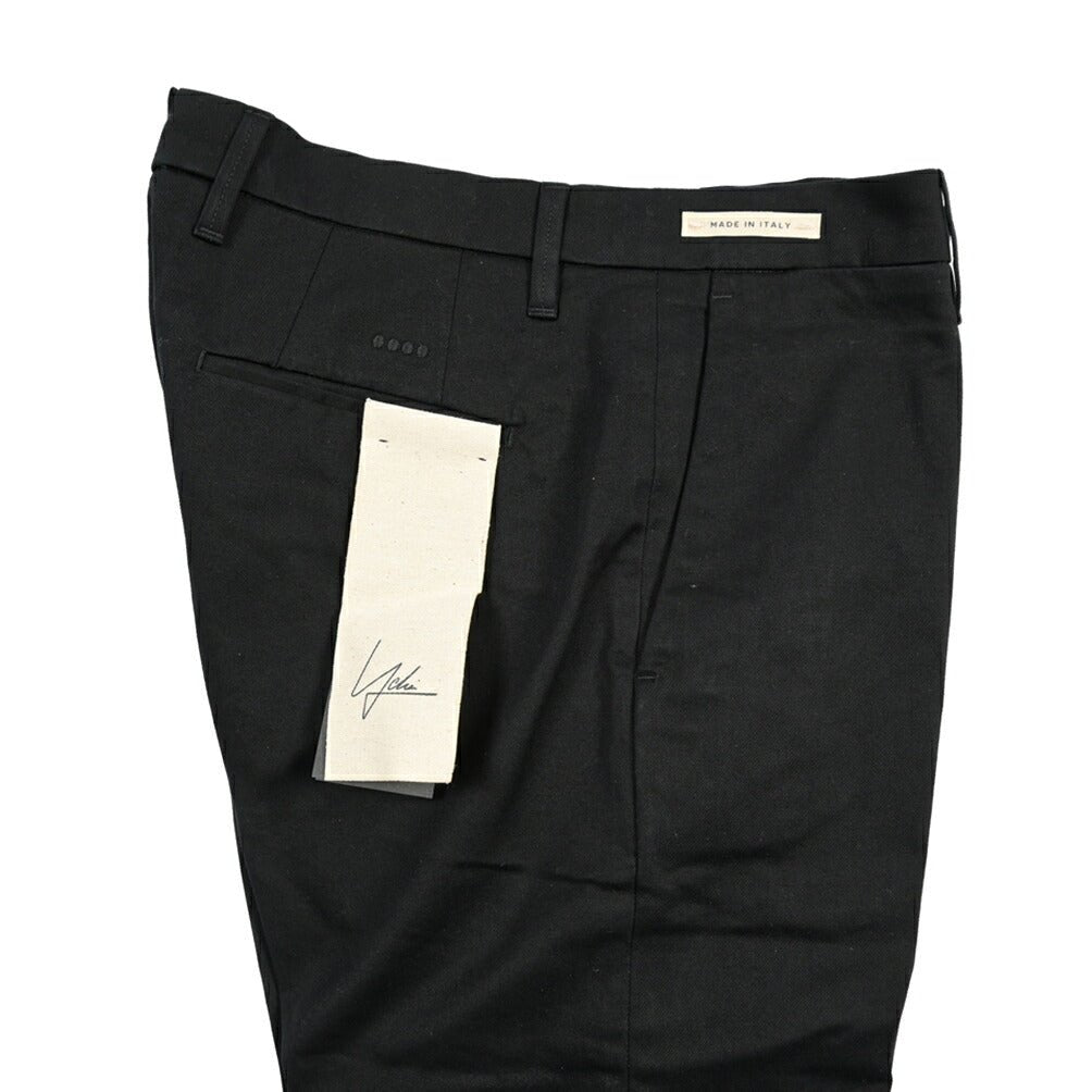 YCHAI “PANATELA” ストレッチコットン ノータックチノパンツ / SKINNY FIT ブラック(NERO) 31 | GUARDAROBA MILANO OFFICIAL STORE