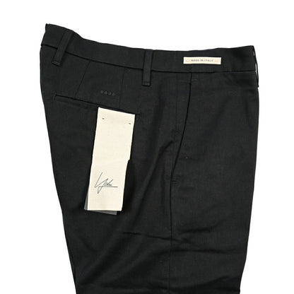 YCHAI “PANATELA” ストレッチコットン ノータックチノパンツ / SKINNY FIT ブラック(NERO) 31 | GUARDAROBA MILANO OFFICIAL STORE