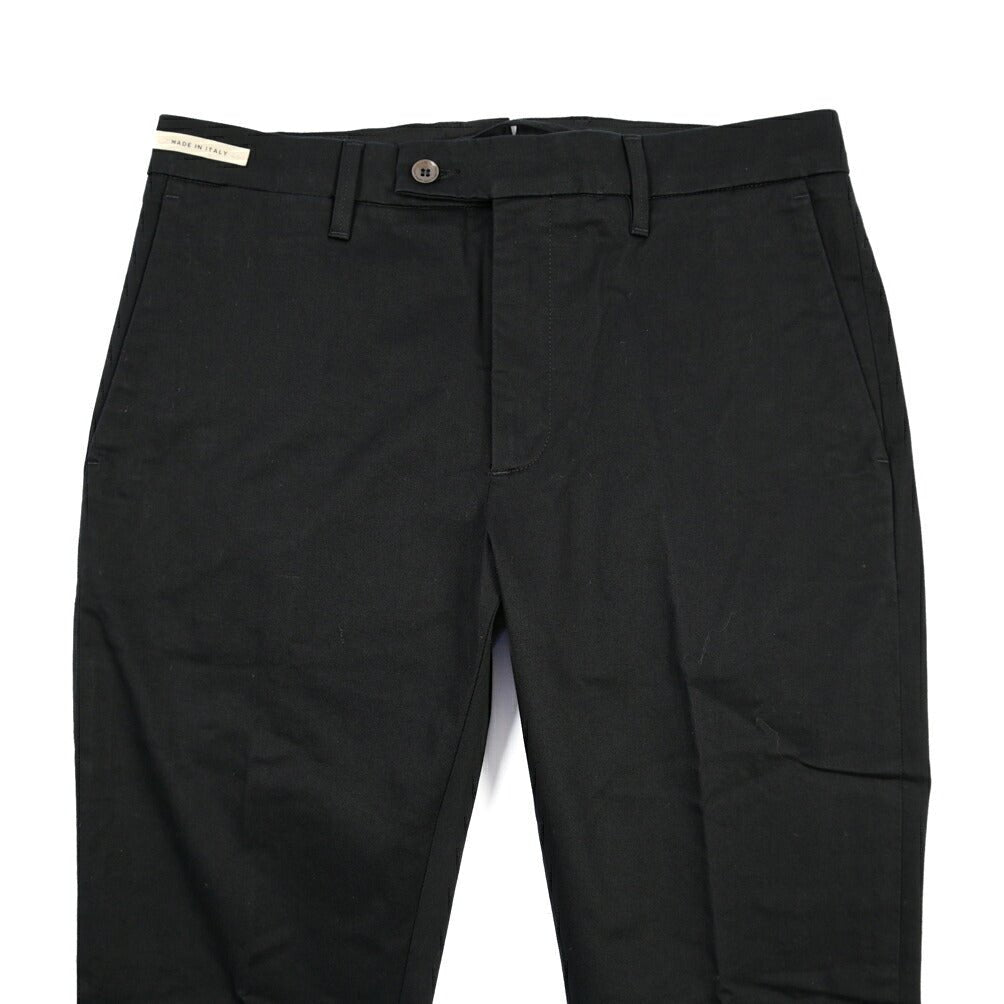 YCHAI “PANATELA” ストレッチコットン ノータックチノパンツ / SKINNY FIT ブラック(NERO) 31 | GUARDAROBA MILANO OFFICIAL STORE