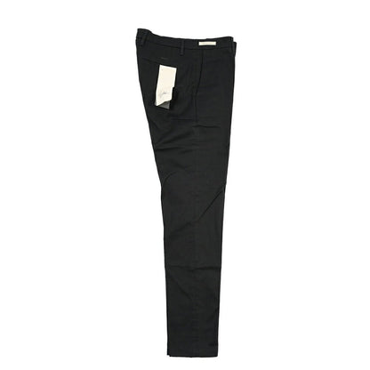 YCHAI “PANATELA” ストレッチコットン ノータックチノパンツ / SKINNY FIT ブラック(NERO) 31 | GUARDAROBA MILANO OFFICIAL STORE