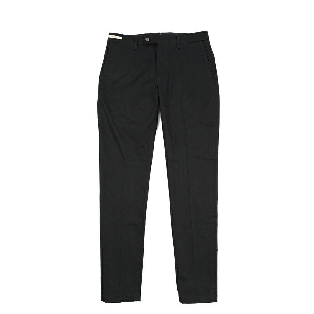 YCHAI “PANATELA” ストレッチコットン ノータックチノパンツ / SKINNY FIT ブラック(NERO) 31 | GUARDAROBA MILANO OFFICIAL STORE