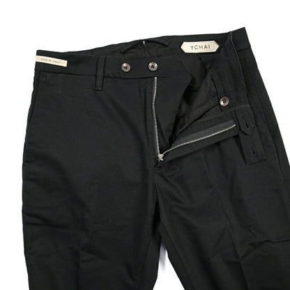 YCHAI “PANATELA” ストレッチコットン ノータックチノパンツ / SKINNY FIT ブラック(NERO) 31 | GUARDAROBA MILANO OFFICIAL STORE