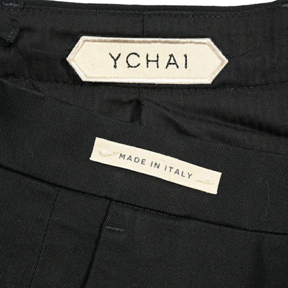 YCHAI “PANATELA” ストレッチコットン ノータックチノパンツ / SKINNY FIT ブラック(NERO) 31 | GUARDAROBA MILANO OFFICIAL STORE