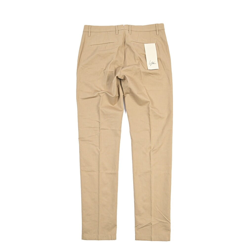 YCHAI “PANATELA” リネン混コットン ノータックストレッチパンツ / SKINNY FIT ベージュ(BEIGE) 32 | GUARDAROBA MILANO OFFICIAL STORE