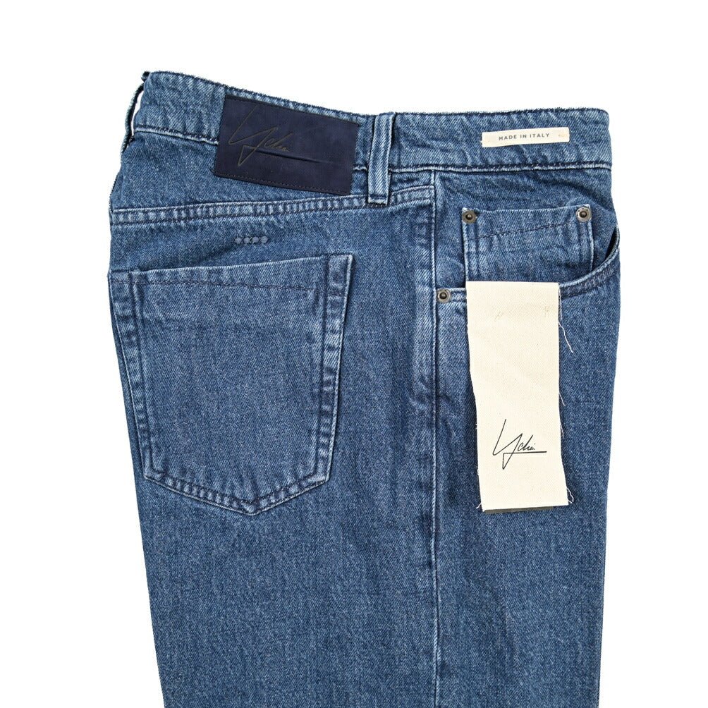 YCHAI “ROBUSTO” コットン100%デニム 5ポケットジーンズ / TAPERED FIT ブルー(BLU) 30 | GUARDAROBA MILANO OFFICIAL STORE