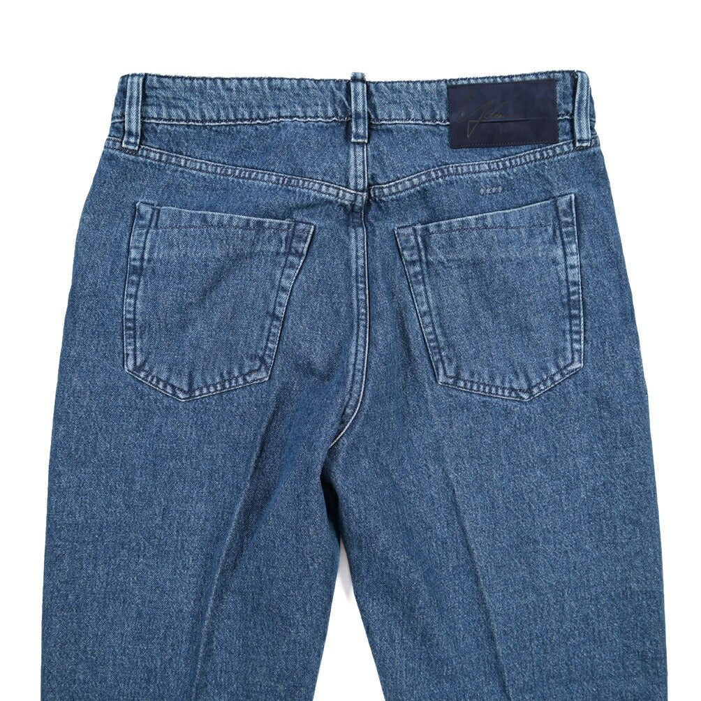 YCHAI “ROBUSTO” コットン100%デニム 5ポケットジーンズ / TAPERED FIT ブルー(BLU) 30 | GUARDAROBA MILANO OFFICIAL STORE