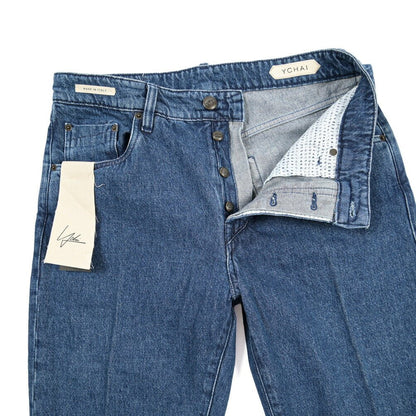 YCHAI “ROBUSTO” コットン100%デニム 5ポケットジーンズ / TAPERED FIT ブルー(BLU) 30 | GUARDAROBA MILANO OFFICIAL STORE