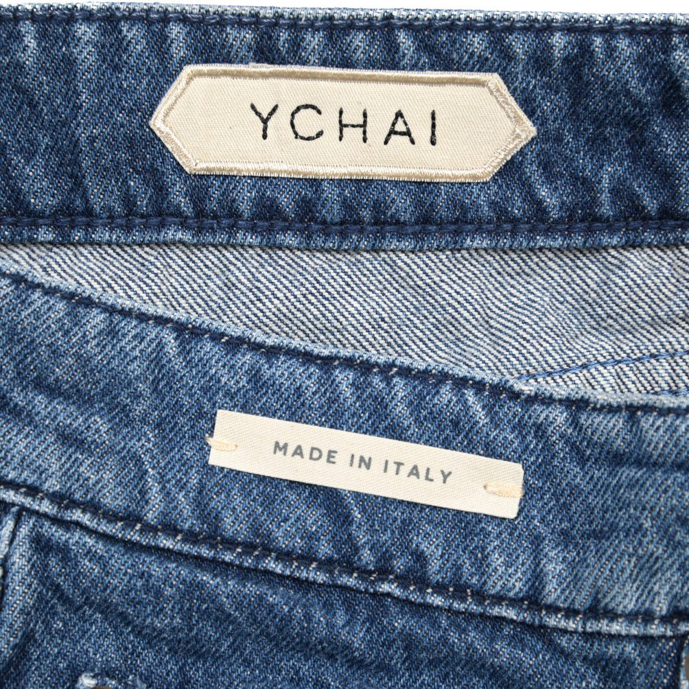 YCHAI “ROBUSTO” コットン100%デニム 5ポケットジーンズ / TAPERED FIT ブルー(BLU) 30 | GUARDAROBA MILANO OFFICIAL STORE