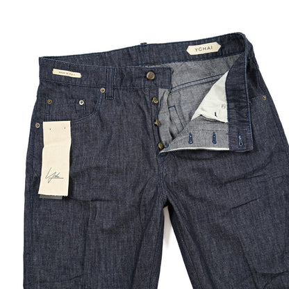 YCHAI “ROBUSTO” コットン100%デニム 5ポケットジーンズ / TAPERED FIT ネイビー(INDIGO) 33 | GUARDAROBA MILANO OFFICIAL STORE