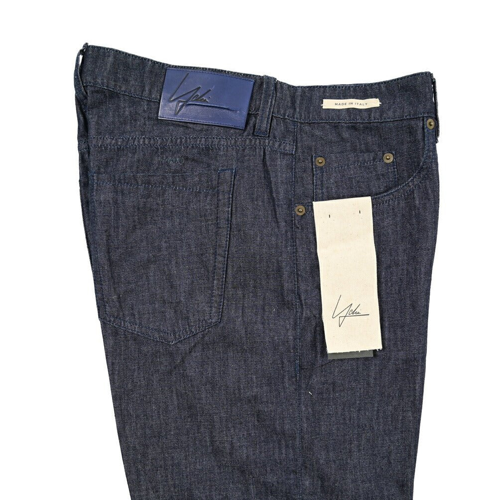 YCHAI “ROBUSTO” コットン100%デニム 5ポケットジーンズ / TAPERED FIT ネイビー(INDIGO) 33 | GUARDAROBA MILANO OFFICIAL STORE
