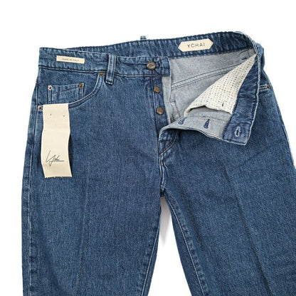 YCHAI “ROBUSTO” コットン100%デニム 5ポケットジーンズ / TAPERED FIT ブルー(BLU) 33 | GUARDAROBA MILANO OFFICIAL STORE