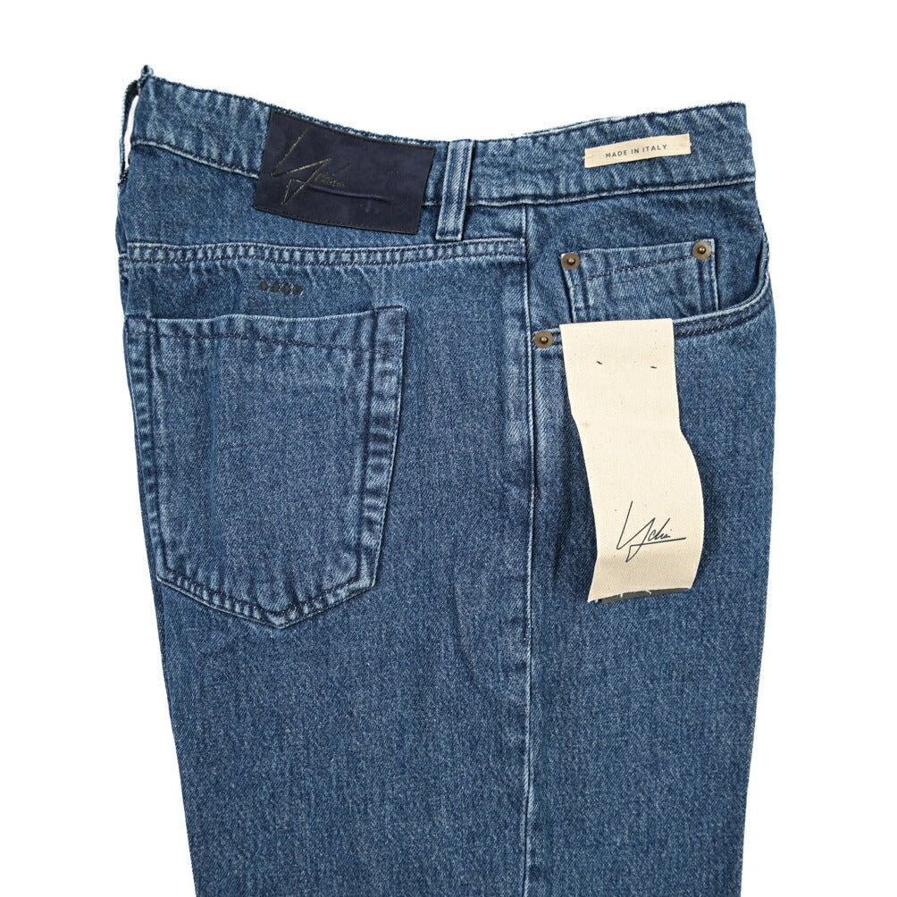 YCHAI “ROBUSTO” コットン100%デニム 5ポケットジーンズ / TAPERED FIT ブルー(BLU) 33 | GUARDAROBA MILANO OFFICIAL STORE