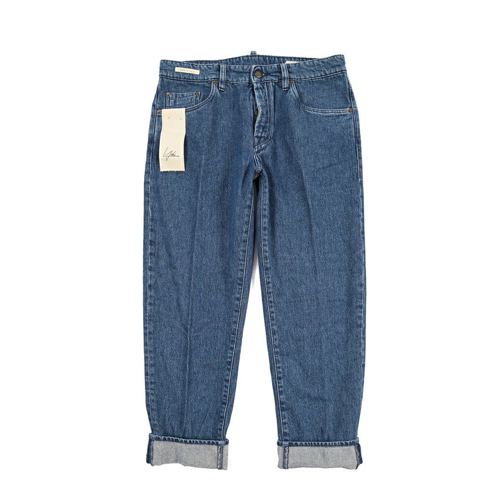 YCHAI “ROBUSTO” コットン100%デニム 5ポケットジーンズ / TAPERED FIT ブルー(BLU) 33 | GUARDAROBA MILANO OFFICIAL STORE