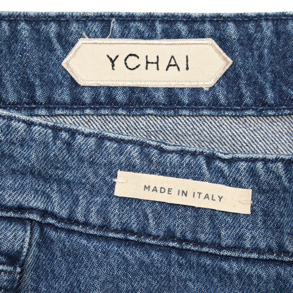 YCHAI “ROBUSTO” コットン100%デニム 5ポケットジーンズ / TAPERED FIT ブルー(BLU) 33 | GUARDAROBA MILANO OFFICIAL STORE