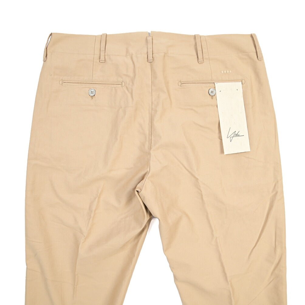 YCHAI “ROBUSTO” コットン100% ノータックチノパンツ / TAPERED FIT ベージュ(SABBIA) 33 | GUARDAROBA MILANO OFFICIAL STORE