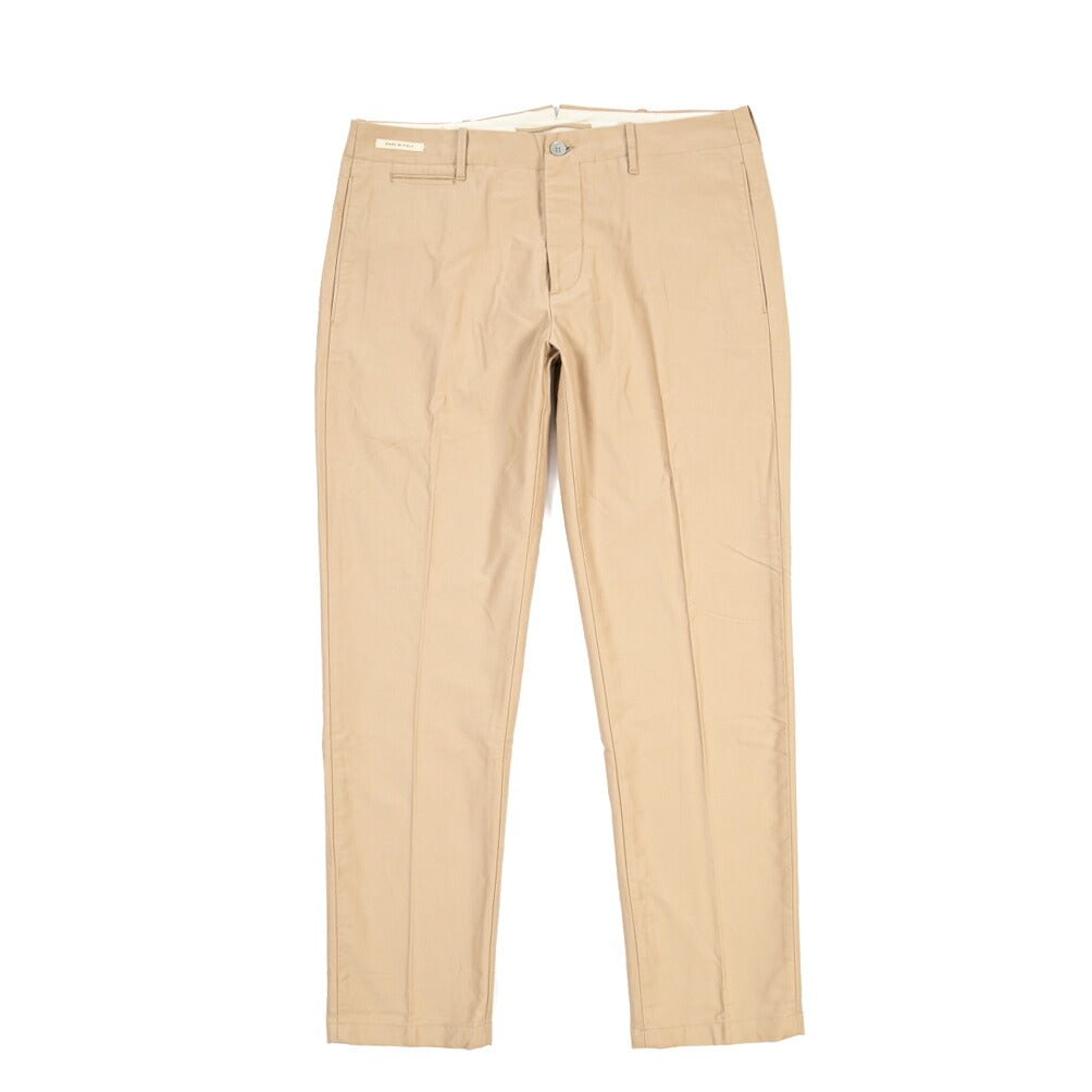 YCHAI “ROBUSTO” コットン100% ノータックチノパンツ / TAPERED FIT ベージュ(SABBIA) 33 | GUARDAROBA MILANO OFFICIAL STORE