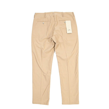 YCHAI “ROBUSTO” コットン100% ノータックチノパンツ / TAPERED FIT ベージュ(SABBIA) 33 | GUARDAROBA MILANO OFFICIAL STORE