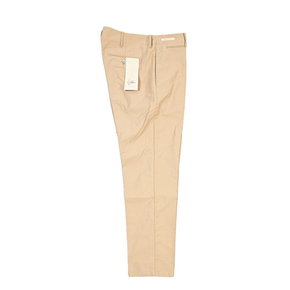 YCHAI “ROBUSTO” コットン100% ノータックチノパンツ / TAPERED FIT ベージュ(SABBIA) 33 | GUARDAROBA MILANO OFFICIAL STORE
