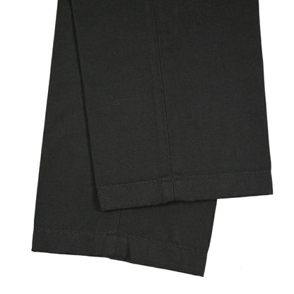 YCHAI “ROBUSTO” コットン100% ノータックチノパンツ / TAPERED FIT ブラック(NERO) 28 | GUARDAROBA MILANO OFFICIAL STORE
