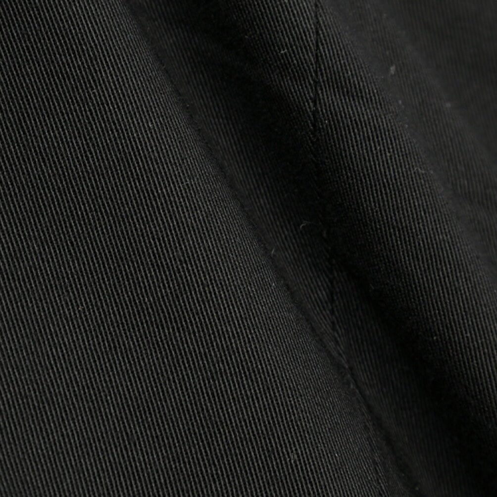 YCHAI “ROBUSTO” コットン100% ノータックチノパンツ / TAPERED FIT ブラック(NERO) 28 | GUARDAROBA MILANO OFFICIAL STORE