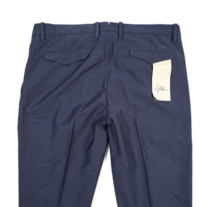 YCHAI “ROBUSTO” コットン100% ツータックチノパンツ / TAPERED FIT ネイビー(BLU) 33 | GUARDAROBA MILANO OFFICIAL STORE