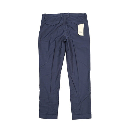 YCHAI “ROBUSTO” コットン100% ツータックチノパンツ / TAPERED FIT ネイビー(BLU) 33 | GUARDAROBA MILANO OFFICIAL STORE