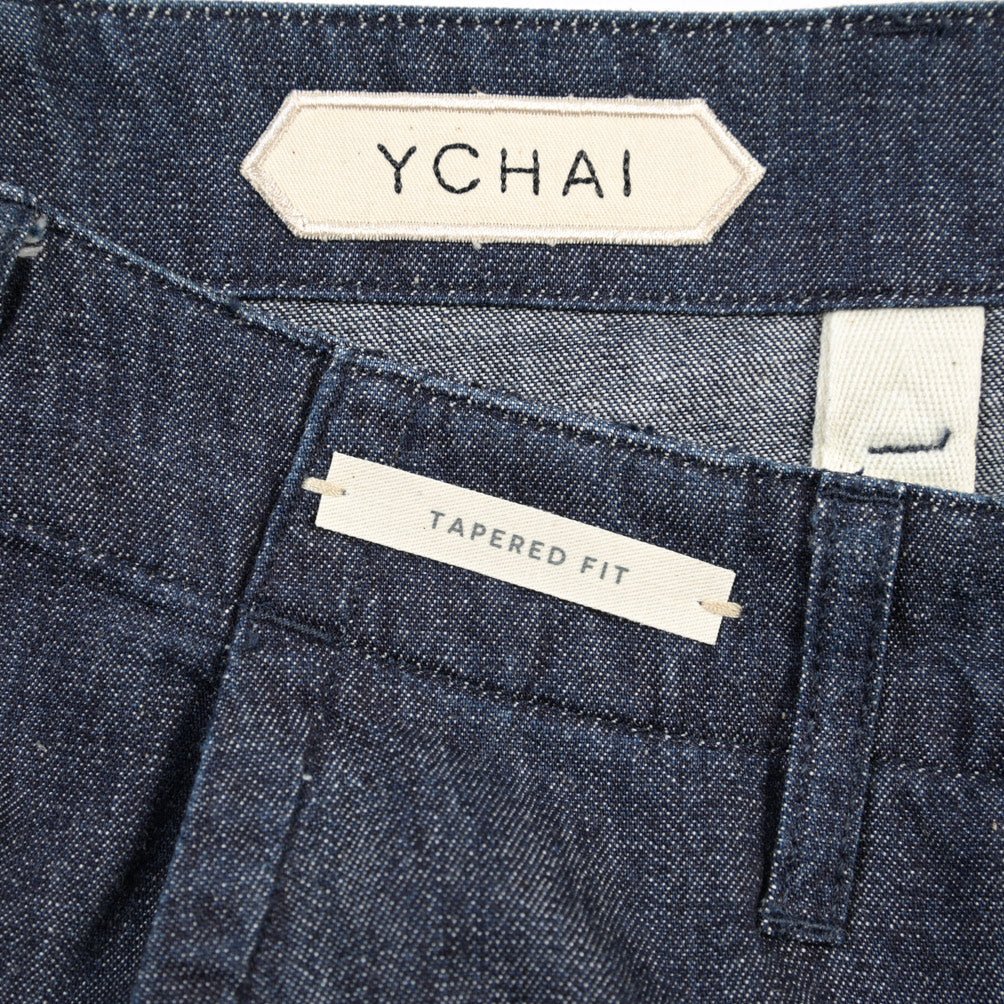 YCHAI “ROBUSTO” コットン100%デニム ペインターパンツ / TAPERED FIT ネイビー(INDIGO) 31 | GUARDAROBA MILANO OFFICIAL STORE