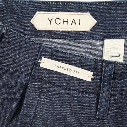 YCHAI “ROBUSTO” コットン100%デニム ペインターパンツ / TAPERED FIT ネイビー(INDIGO) 31 | GUARDAROBA MILANO OFFICIAL STORE