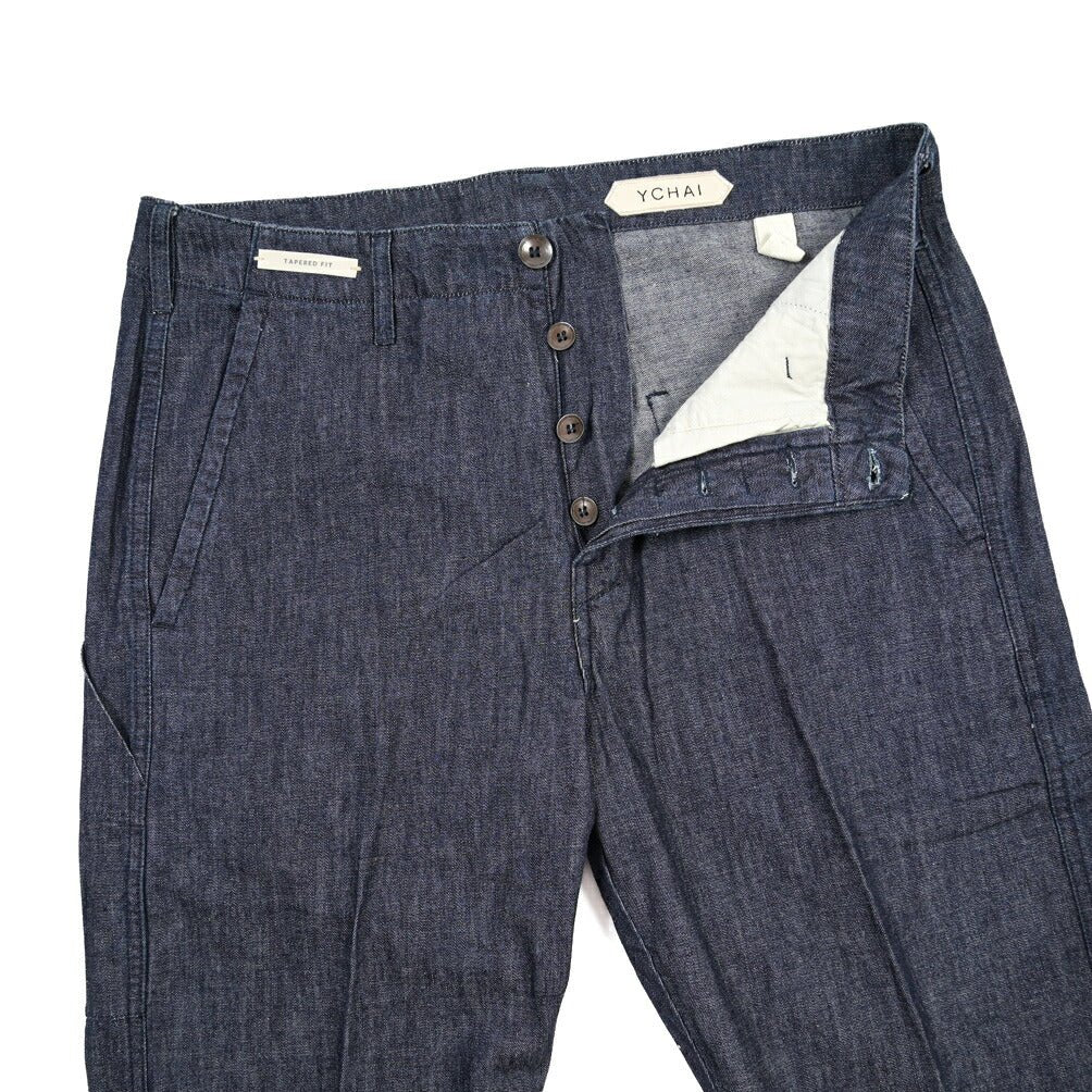 YCHAI “ROBUSTO” コットン100%デニム ペインターパンツ / TAPERED FIT ネイビー(INDIGO) 31 | GUARDAROBA MILANO OFFICIAL STORE