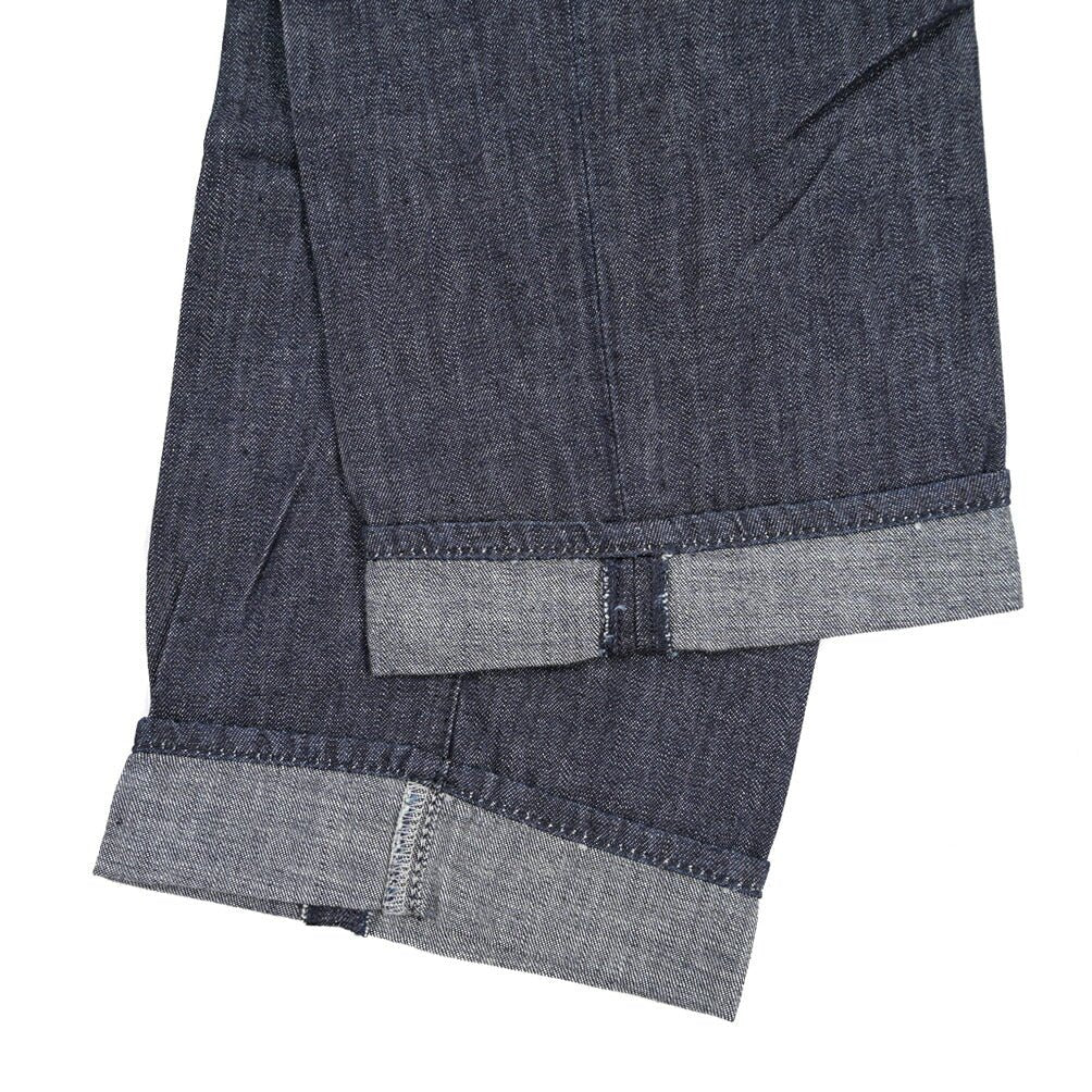 YCHAI “ROBUSTO” コットン100% ノータックデニムスラックス(デニスラ) / TAPERED FIT ネイビー(INDIGO) 32 | GUARDAROBA MILANO OFFICIAL STORE
