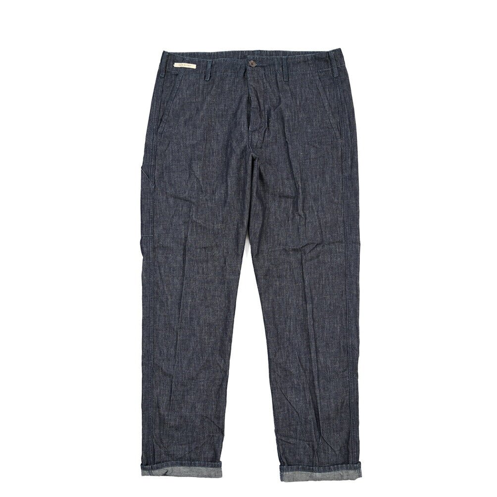 YCHAI “ROBUSTO” コットン100%デニム ペインターパンツ / TAPERED FIT ネイビー(INDIGO) 33 | GUARDAROBA MILANO OFFICIAL STORE