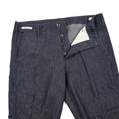 YCHAI “ROBUSTO” コットン100%デニム ペインターパンツ / TAPERED FIT ネイビー(INDIGO) 33 | GUARDAROBA MILANO OFFICIAL STORE