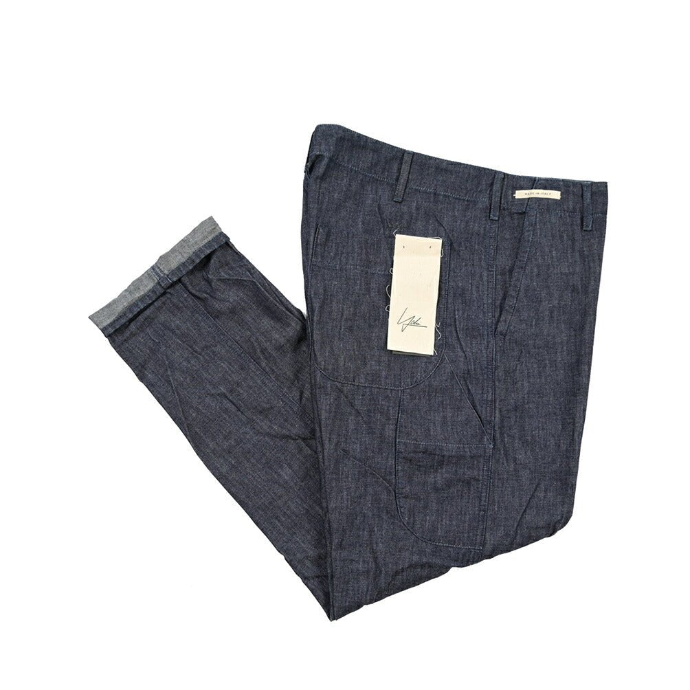 YCHAI “ROBUSTO” コットン100%デニム ペインターパンツ / TAPERED FIT ネイビー(INDIGO) 33 | GUARDAROBA MILANO OFFICIAL STORE