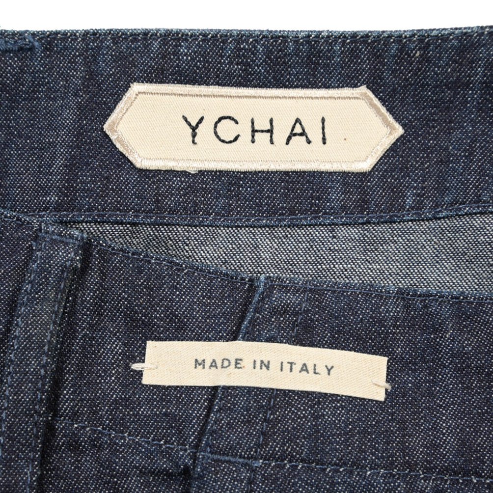YCHAI “ROBUSTO” コットン100%デニム ペインターパンツ / TAPERED FIT ネイビー(INDIGO) 33 | GUARDAROBA MILANO OFFICIAL STORE